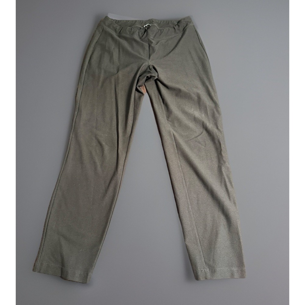 Eileen Fisher Pull On Casual Pants PETITE PS Black Viscose Nylon Stretch